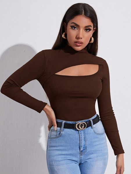

cutout front fitted tee v4w0#, White