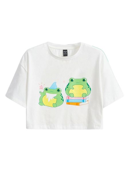 

x ren parks cartoon & star print tee j7jf#, White