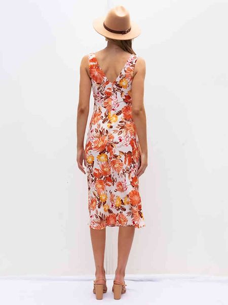 

casual dresses sleeveless midi dress women summer backless floral beach strap sundress causal elegant slim v neck party dresses 2022 new 7fs, Black;gray