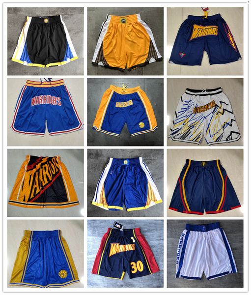 

golden state''warriors''men throwback basketball shorts pocket, Black