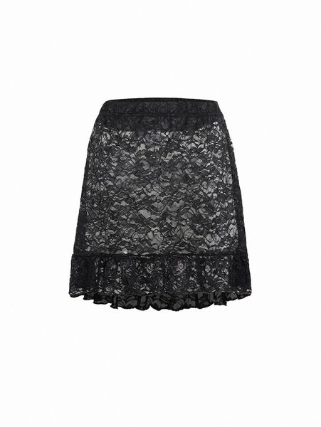 

floral lace cover up y2si#, White;black