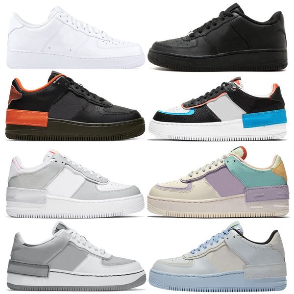 

platform skateboard 1 low og classic mens women skate shoes triple white black shadow pale ivory patches black pink pastel pn dust trainers