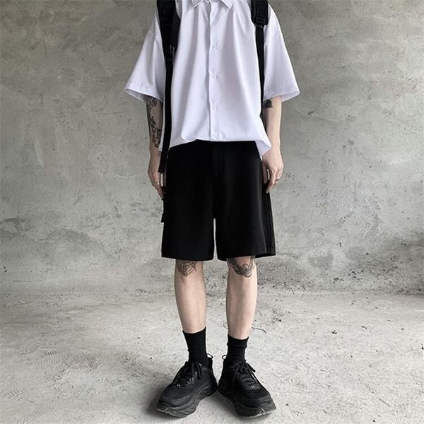 

summer mens harajuku jogging beach sports breathable male casual comfortable streetwear hiphop shorts 220622, White;black
