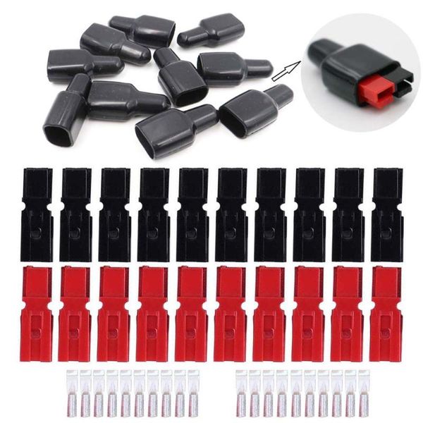 Anderes Beleuchtungszubehör 10 Paare/Los 30/45A PP30 PP45 Stecker Rot Schwarz Power Solarpanel-Anschluss mit 10 Stück FR PVC-Abdeckung Flammhemmend S