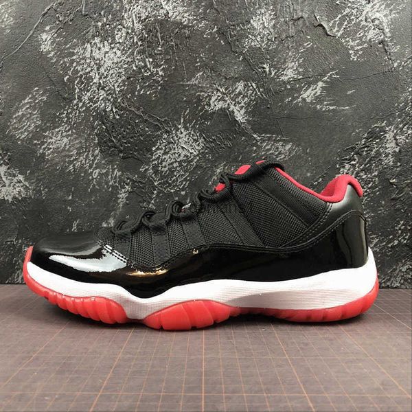 

jumpman 11 low bred basketball shoes black university redblacktru real carbon fibr outdoor sports sneakers with original box fast