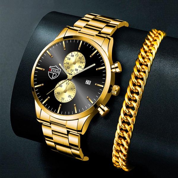 Avanços de pulso relógios de luxo masculino aço inoxidável Analógico Luminoso Luminoso Vestir Men Business Sports Casual Sports Bracelets Reloj Hombrewristwa