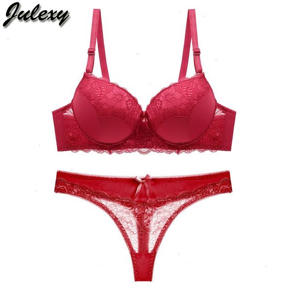 

item cd cup women bra set lace thongs underwear solid lingerie panty hollow out brief sets, Red;black