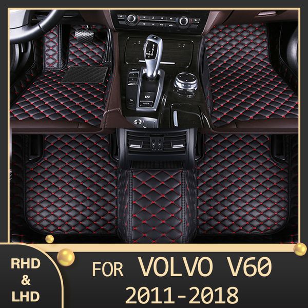 

car floor mats for volvo v60 2011 2012 2013 2014 2015 2016 2017 2018 custom auto foot pads automobile carpet cover