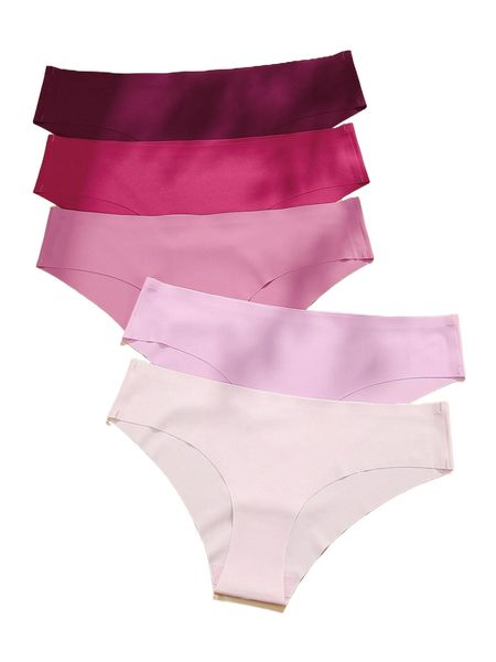 

5pack plain simple panty u349#, Black;red