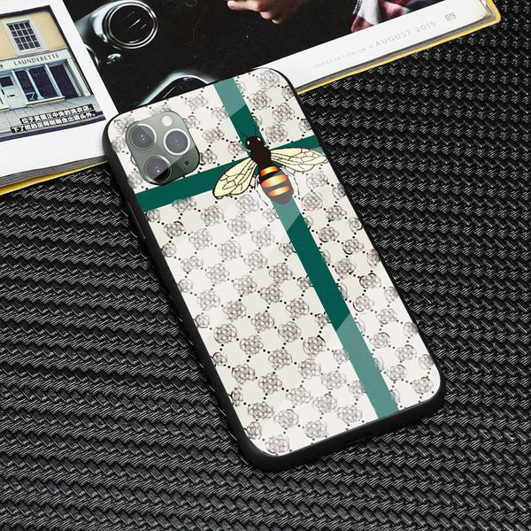 Дизайнерский телефон для телефона Bee Glass Mirror для iPhone 11pro Case 12PROMAX 12MINI XS XR 7PLUS 8 Классическая марка