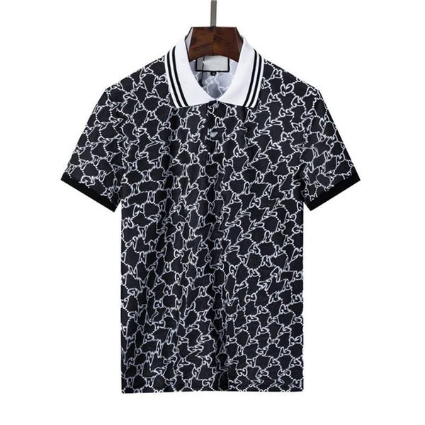 

mens designer polo men shirt printed fashion man t-shirt cotton casual tees short sleeve luxe letters m-xxxl, White;black