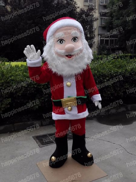 

performance santa claus mascot costumes halloween christmas cartoon character outfits suit advertising carnival adults outfit, Red;yellow