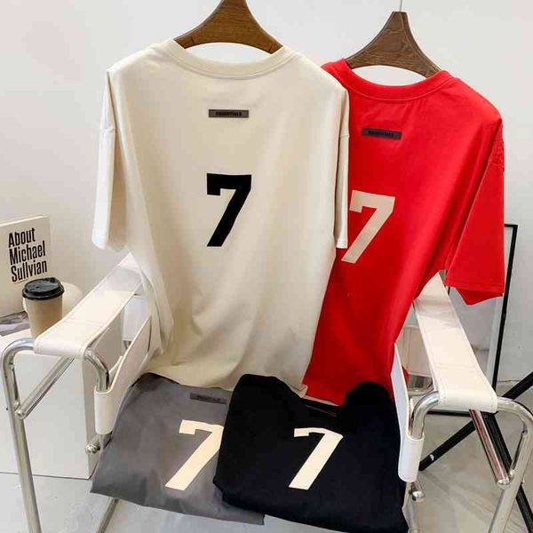 

ess fog thread digital 7 brand men's fashion pure cotton short sleeve summer clothing t-shirt, White;black