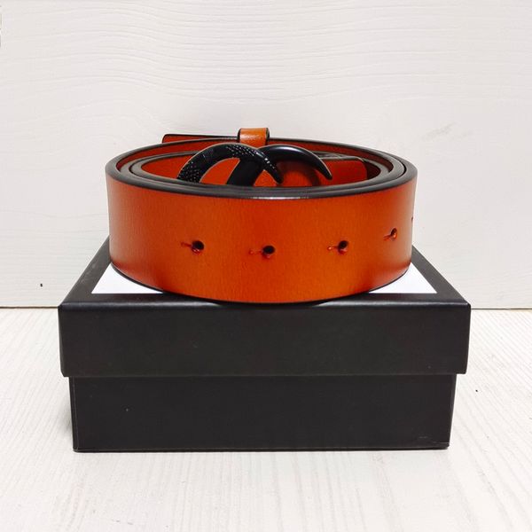 

designer belts fashion belts men women belt big gold bronze silver black snake buckle genuine leather classical strap ceinture 3.8cm with bo, Black;brown