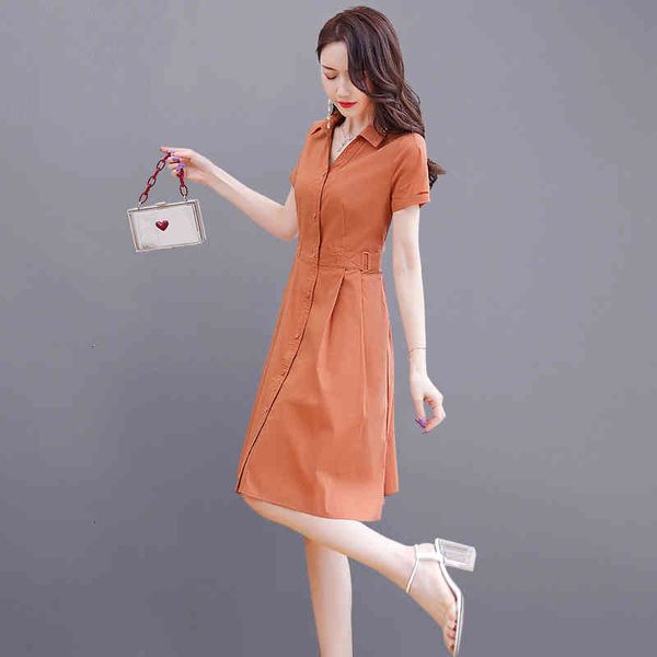 

casual dresses dress women's summer 2022 french slim waist temperament small goddess shirt skirt 57qh, Black;gray