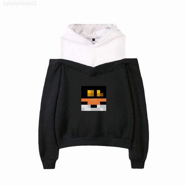 

fundy autumn hooded long-sleeved off-shoulder all-match print pattern harajuku college kawaii men's hoodies & sweatshirts, Black