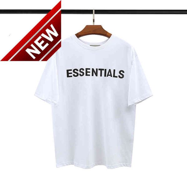 

50% off discount multi god essentials fear of thread three dimensional letter short sleeve t-shirt fog men's and women's bottom sh, White;black