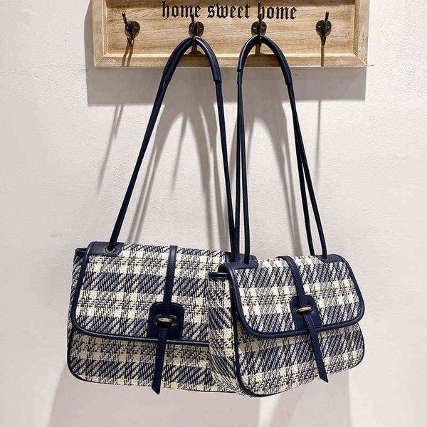 

evening bags female 2022 autumn korean checkered vagrant large capacity fashion diagonal women's bag