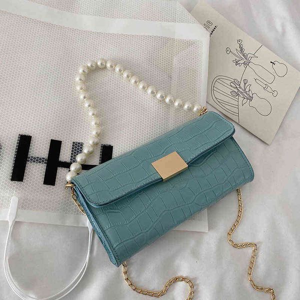 

nxy clutches mapdaw women pu leather messenger bags girls pearl cross body bag 2022 alligator clutch girl shoudler button beading