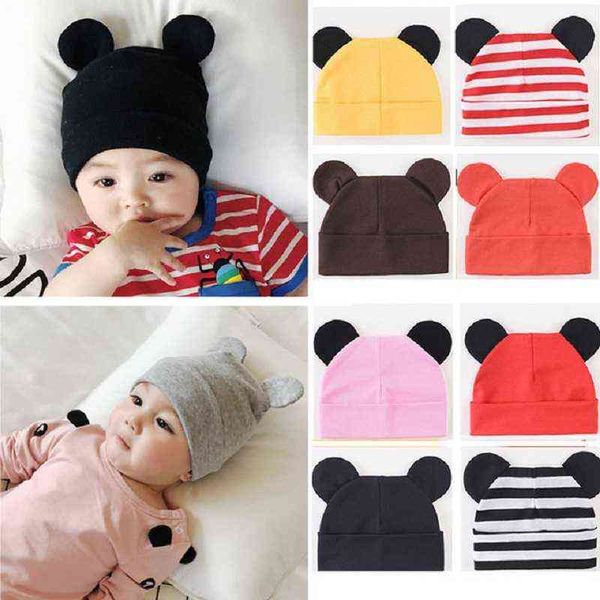 

baby hat cotton warm newborn accessories baby girl boy autumn winter hat for kids baby toddler beanie cap girls hat kf140 l220728, Yellow