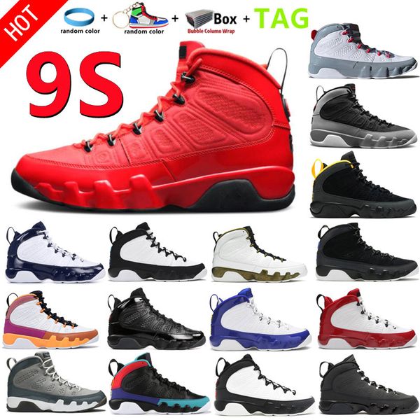 

new 9 ix 9s men basketball shoes university gold racer blue chile gym fire red unc particle cool grey gray statue anthracite bred man sport