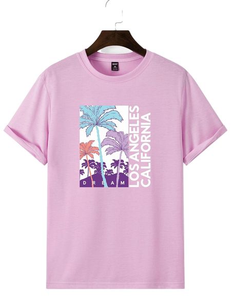 

romwe guys tropical print tee c0ci#, White;black