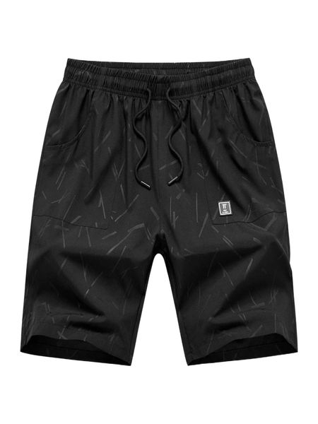 

men allover print letter patched shorts a3ji#, White;black