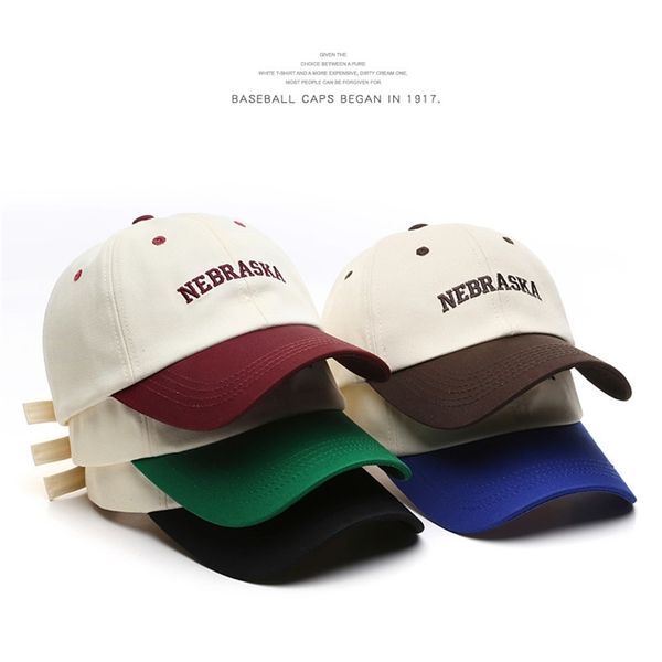 

sleckton cotton baseball cap for women and men casual hat letter nebraska embroidery hats summer sun visor caps 220618, Blue;gray