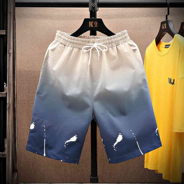 

men's shorts summer loose pants 5-point beach, White;black