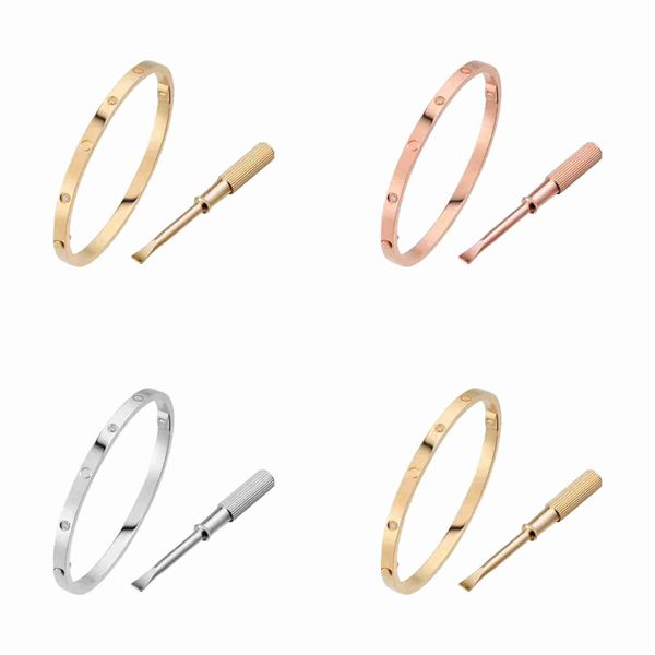 

love screwdriver bracelet bangle designer men women bracelets classic 6.0 c design jewelry, Black