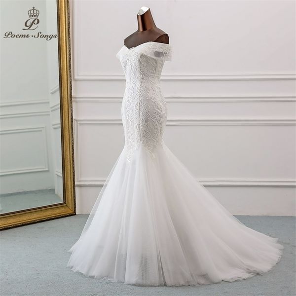 Новое стиль лодки Neck Beautiful Sequined Wedding Dress для свадебного vestido de noiva русалка свадебные платья Robe de mariee 201114