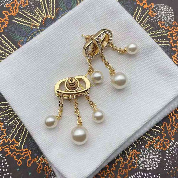 

2022 factory wholesale new pearl dijia net red advanced baby star same earrings, Golden
