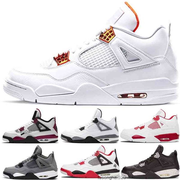 

2022 ing men high basketball shoes 4 4s black cat court purple university red neon bred alternate motorsport orange metallic white cement