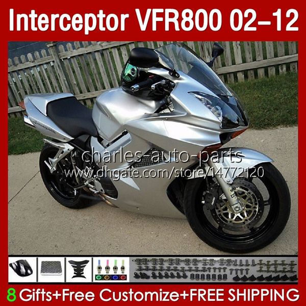 Carene per HONDA Interceptor VFR800 Silvery hot VFR 800 RR CC 800RR VFR800RR 02 03 04 05 06 07 Corpo 129No.89 800CC 2002 2008 2009 2010 2011 2012 VFR-800 02-12 Carrozzeria