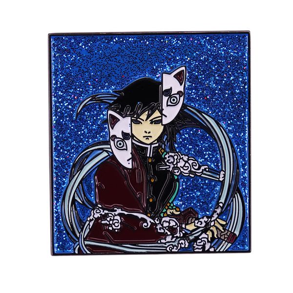 

shining badges on backpack accessories badges with anime cute women's brooch lapel pins jewelry enamel pin brooches on clothes, Blue