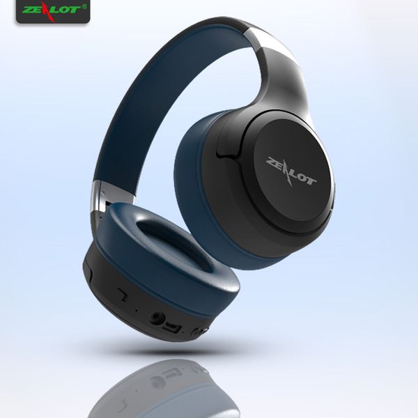 

luxury designer zealot b28 wireless headphones noise reduction bluetooth earphone stereo foldable sport headset with mic led digital display