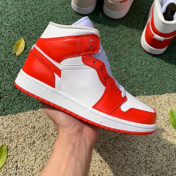 

shoes jumpman 1 mid havana red 1s designer sport running shoe with og, White;red
