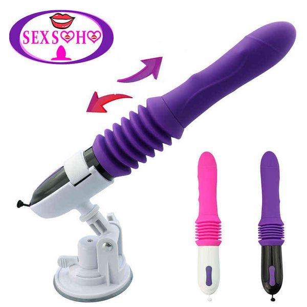 NXY Vibrators Sex Machine Telecopic Dildo Vibrator AUTOM вверх по пудовой массажер G-Spot Thracking Выдвижная киска игрушки для женщин 0409