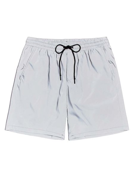 

men reflective slant pocket shorts l1ka#, White;black