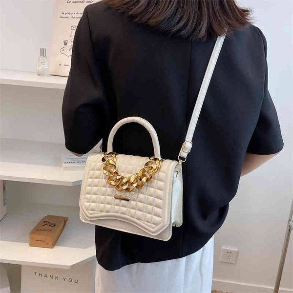 

55% off discount texture women's bag 2022 new stylish chain handbag small square simple armpit shoulder crossbody shoulder bags