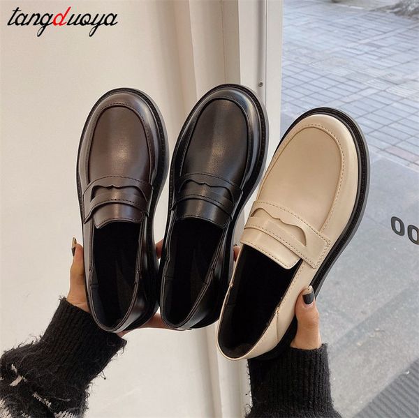 

mary jane shoes girls japanese school jk uniform accessories lolita shoes college gothic loafers for women 2022, Black;white