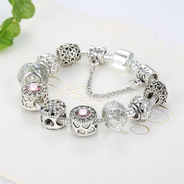 

strands bracelets diy love set diamond large hole zinc alloy bead jewelry whole238p, Black