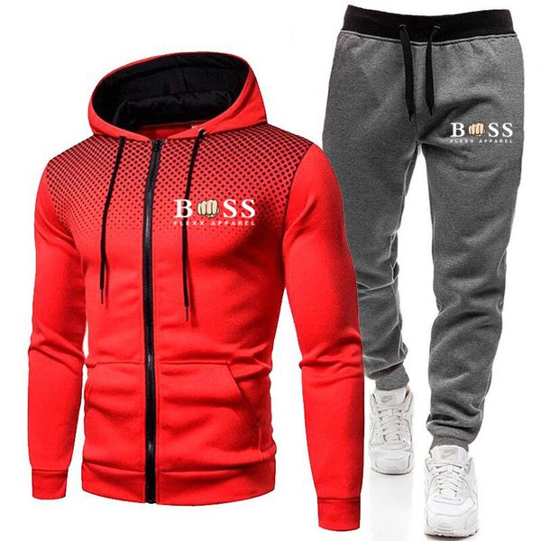 

designer sportswear men's women's sweater suits full letters spring and autumn fashion show clothes long-sleeved two-piece autumn, Gray