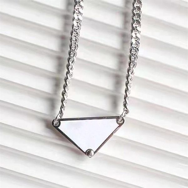 

luxury designer pendant necklaces jewelry for man woman inverted triangle d218b, Silver