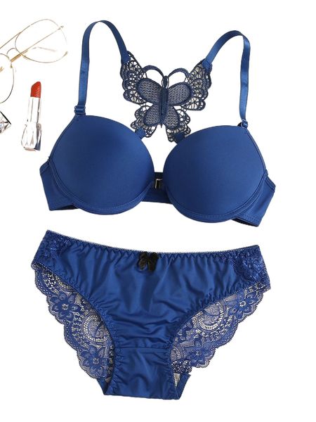 

contrast lace underwire lingerie set e67e#, Black;red