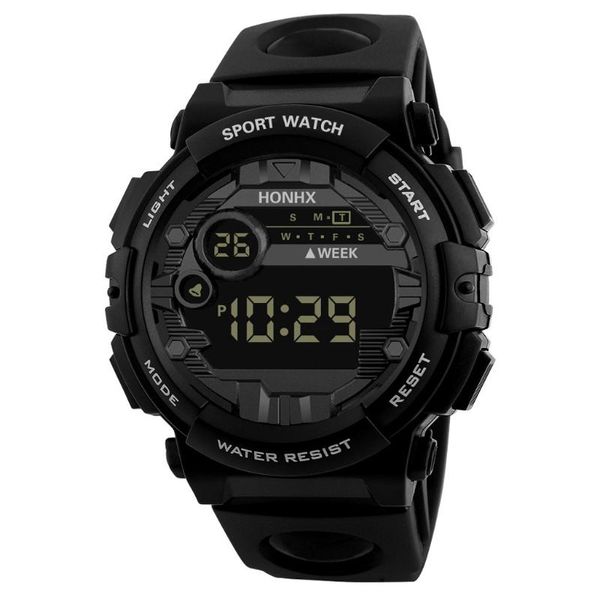 Relógios de pulso homens de luxo led digital relógio esportivo data ao ar livre relógios eletrônicos de punho de pulso água machos Montre homme automaticwristwatch