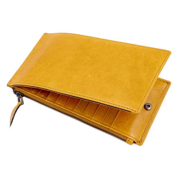 

hbp long card clip wallet male female leather card case leather clip zipper card bag large capacity multi-functional check clip 220815, Red;black