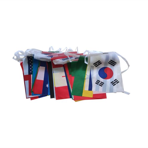 

32 flags string flag national flag 32 teams games 14 x 21 cm hanging banner for 2022 qatar world cup