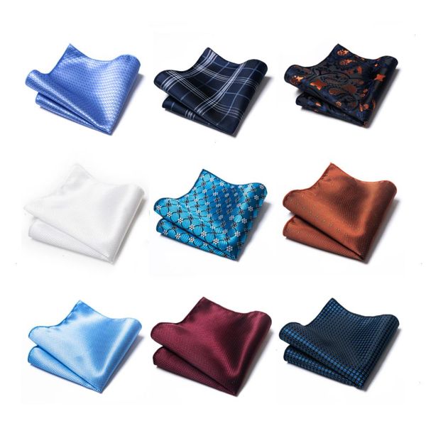 

high grade style silk handkerchief black suit accessories solid men abraham lincolns birthday, Blue;white