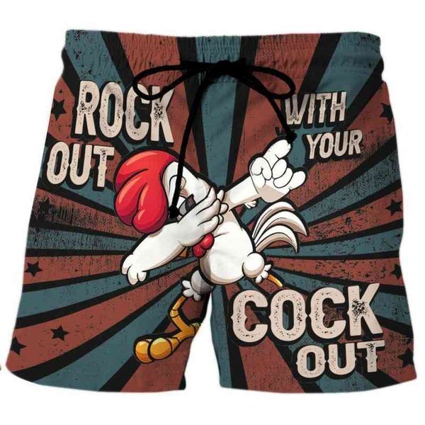 

men's shorts 2022 summer beach pants animal cartoon, White;black